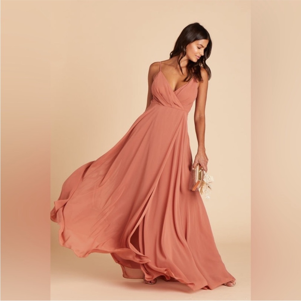 NWT Birdy Grey Kaia Terracotta Chiffon Dress Gown Bridesmaid XL